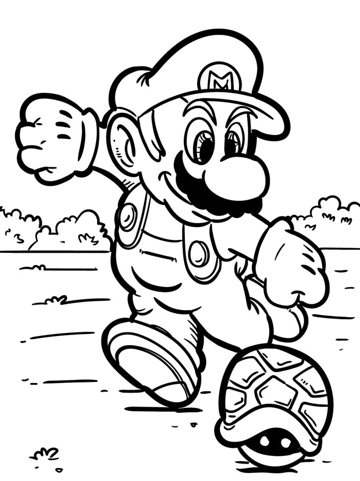 Ausmalbilder Super Mario Bros.