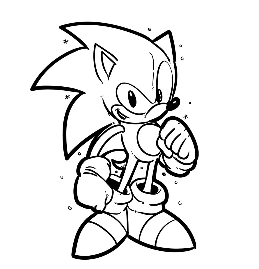 Ausmalbild Sonic