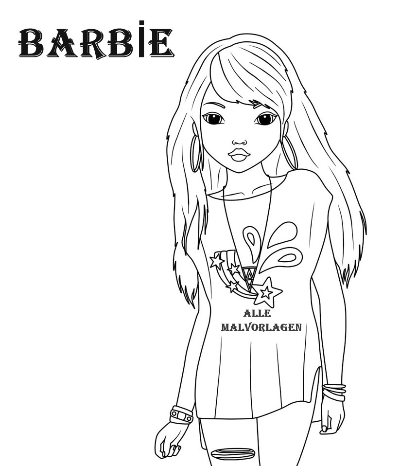 Barbie Ausmalbilder zum Ausdrucken