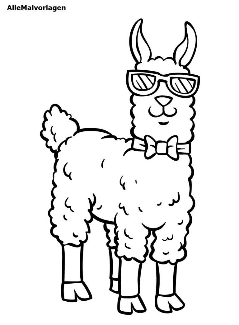 Einfaches Lama Ausmalbilder - Drucken | Alle Malvorlagen