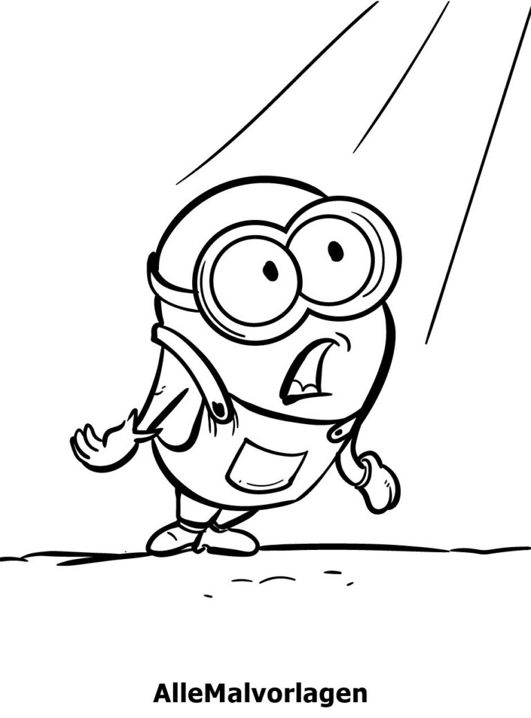 Minions Ausmalbilder Bob - Alle Malvorlagen