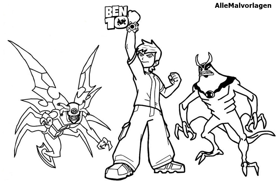 Malvorlagen Ben 10 Aliens. Bilder für Kinder