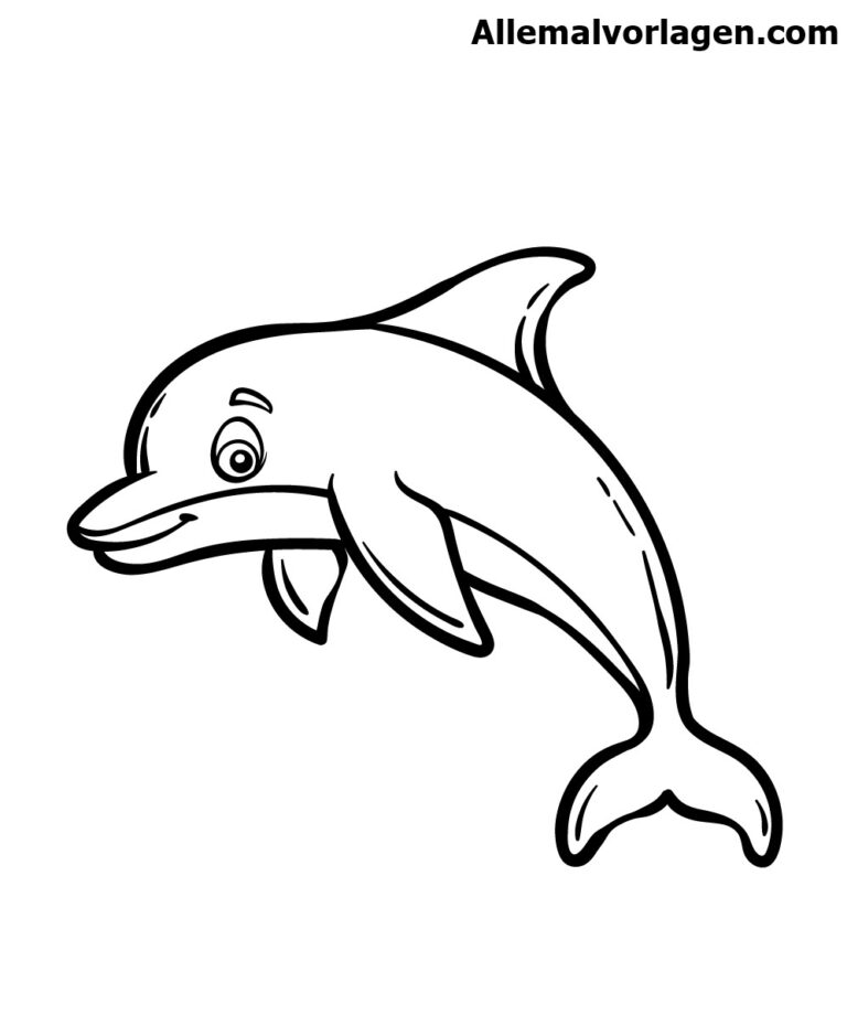 Malvorlagen Delfin. Kostenlos und Downloaden!