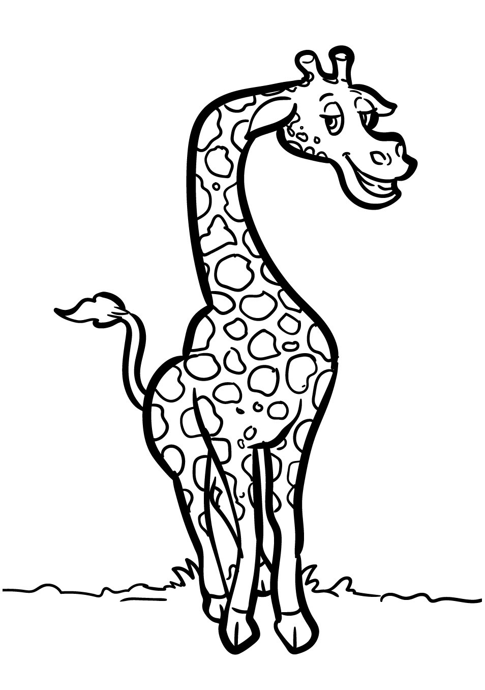 Giraffe Ausmalbild Erwachsene und Kinder