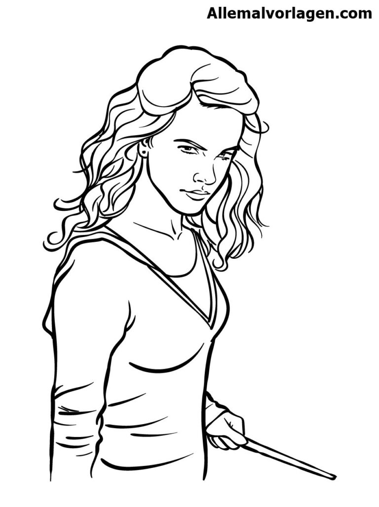 Ausmalbilder Harry Potter. Hermine Bilder zum Ausdrucken