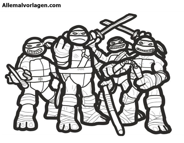 Alle Ausmalbilder Ninja Turtles - Drucken