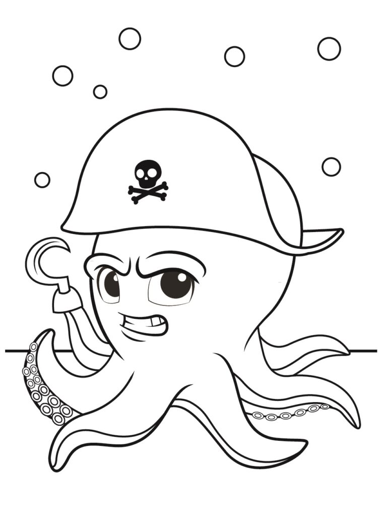 Ausmalbilder Krake. Tintenfisch Downloaden oder Drucken - Kostenlos!