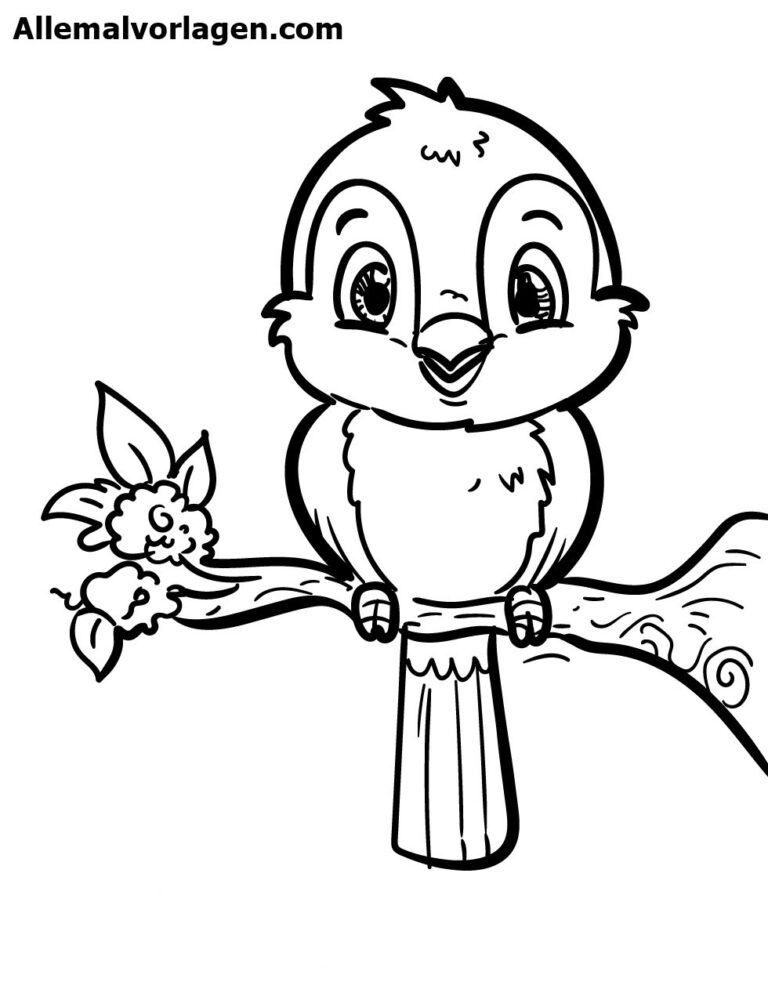Ausmalbilder Vögel Kostenlos - Alle Malvorlagen