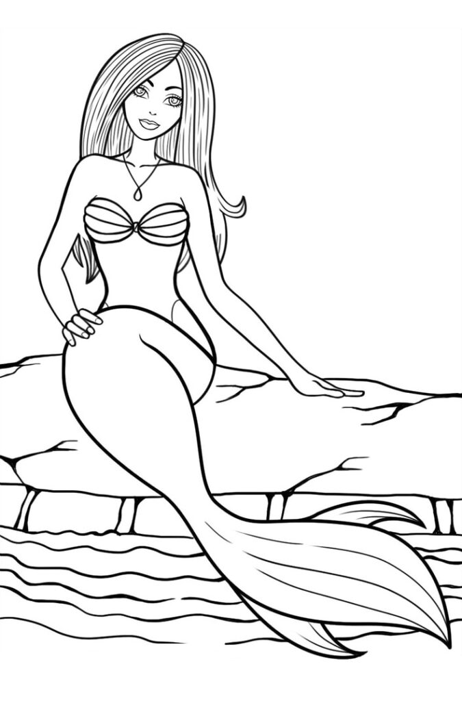 Ausmalbild Arielle, die Meerjungfrau - Die Beste