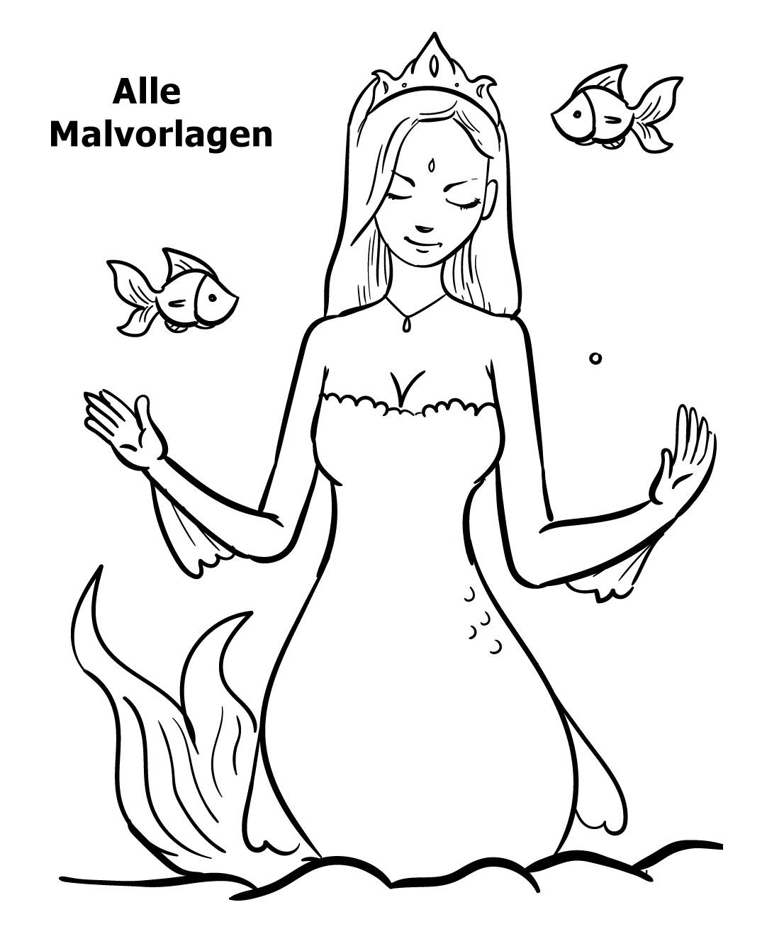 Ariel die Meerjungfrau Malvorlagen – Drucken