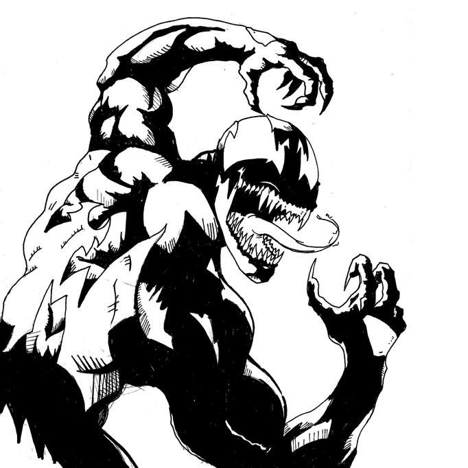 venom coloring pages from marvel for kids