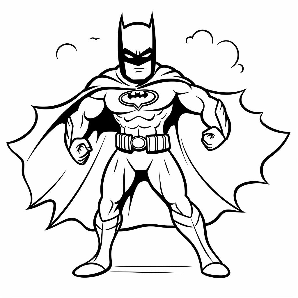 Mutiger Batman Ausmalbilder für Kinder