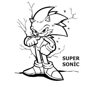 Super Sonic Malvorlagen für Kinder